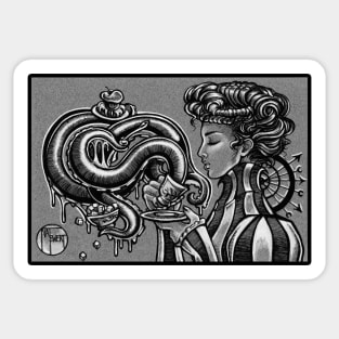 Tentacles In a Tea Cup - Black Outlined Version Sticker